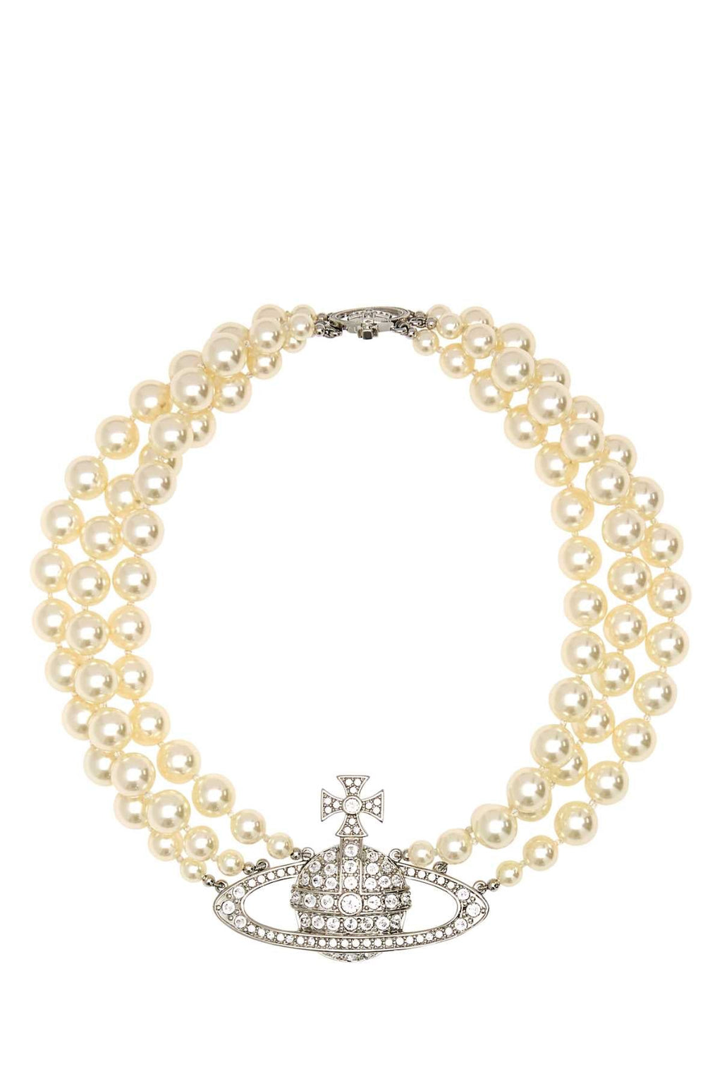 Vivienne Westwood Pearl and Orb Necklace — White
