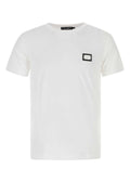 Dolce & Gabbana Logo-Patch Cotton T-Shirt — White