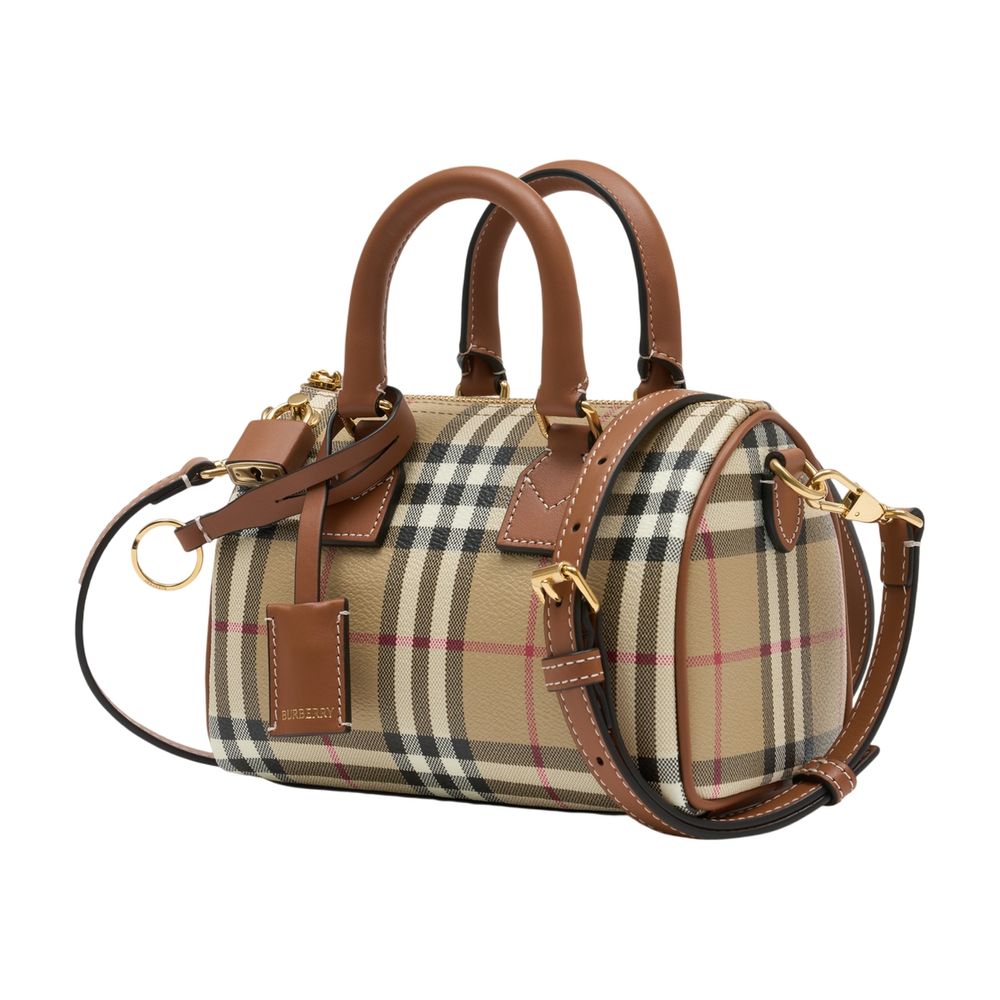 Burberry Ll Mini Bowling Bag — Beige