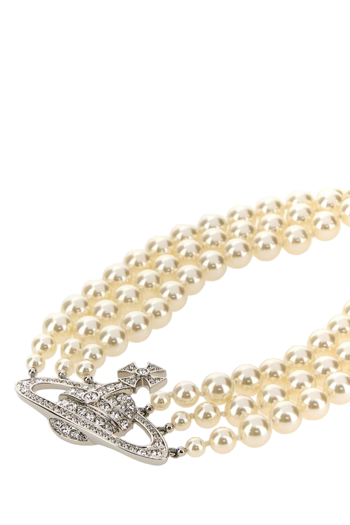 Vivienne Westwood Pearl and Orb Necklace — White