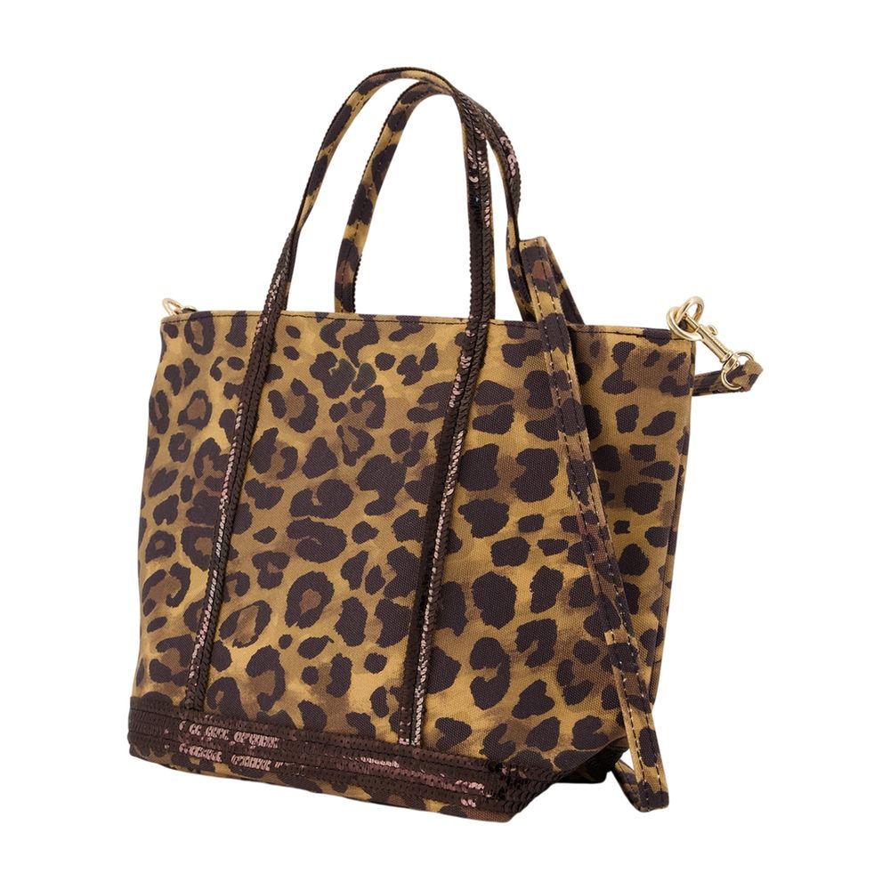 Vanessa Bruno Leopard-Print Cotton Tote Bag — Brown