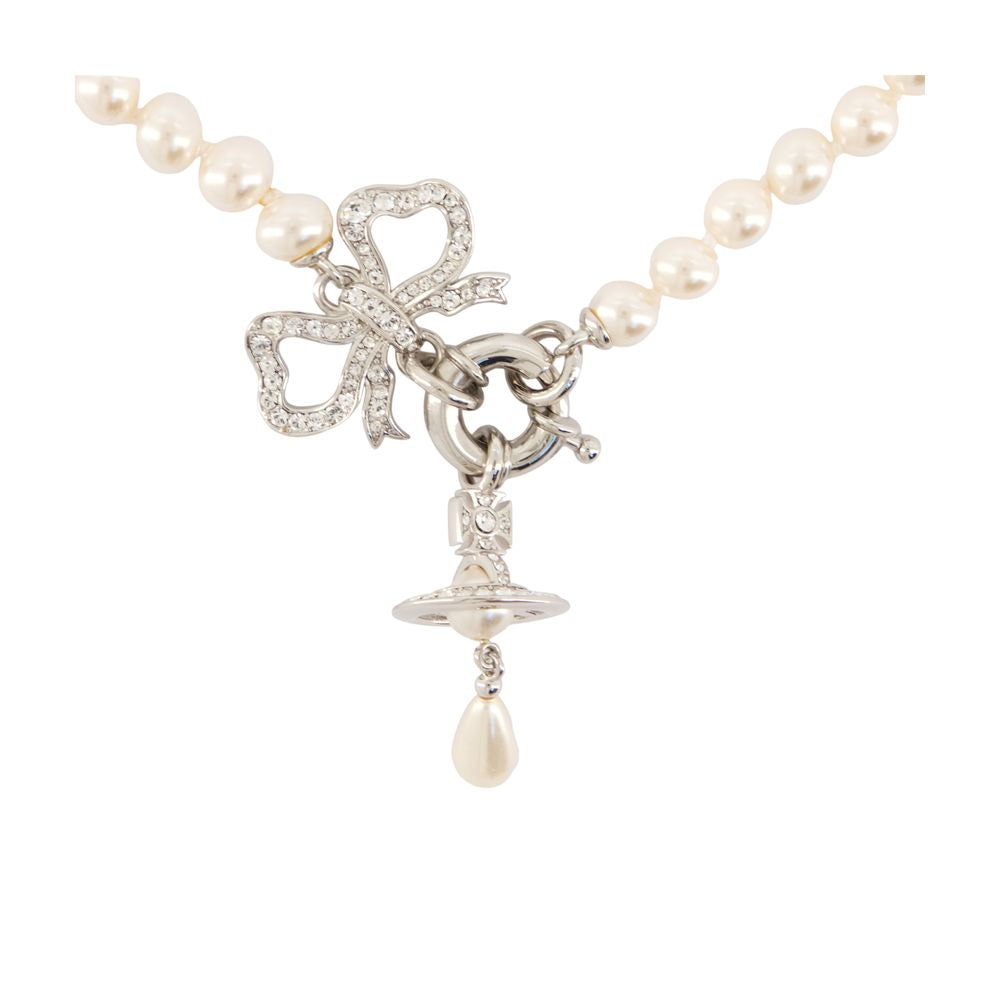 Vivienne Westwood Pearl and Silver Necklace — Silver