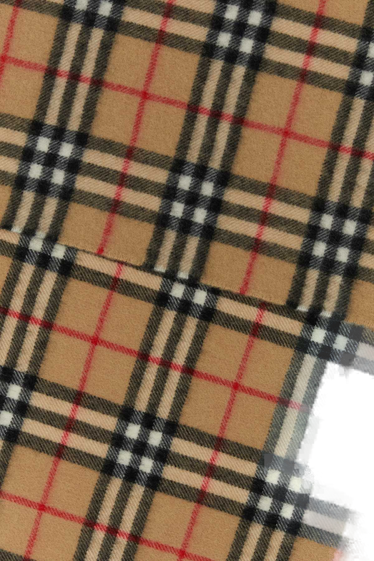 Burberry Cashmere Check Scarf — Beige