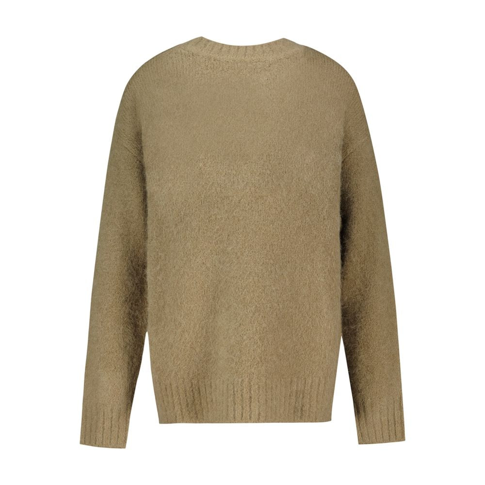 SamsøE SamsøE Logo-Jacquard Wool Sweater — Beige