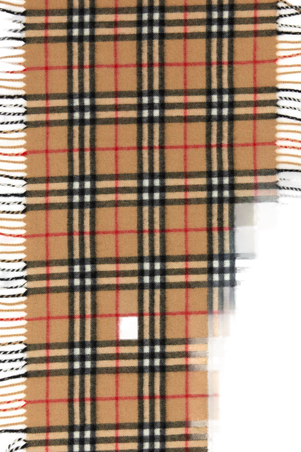 Burberry Cashmere Check Scarf — Beige
