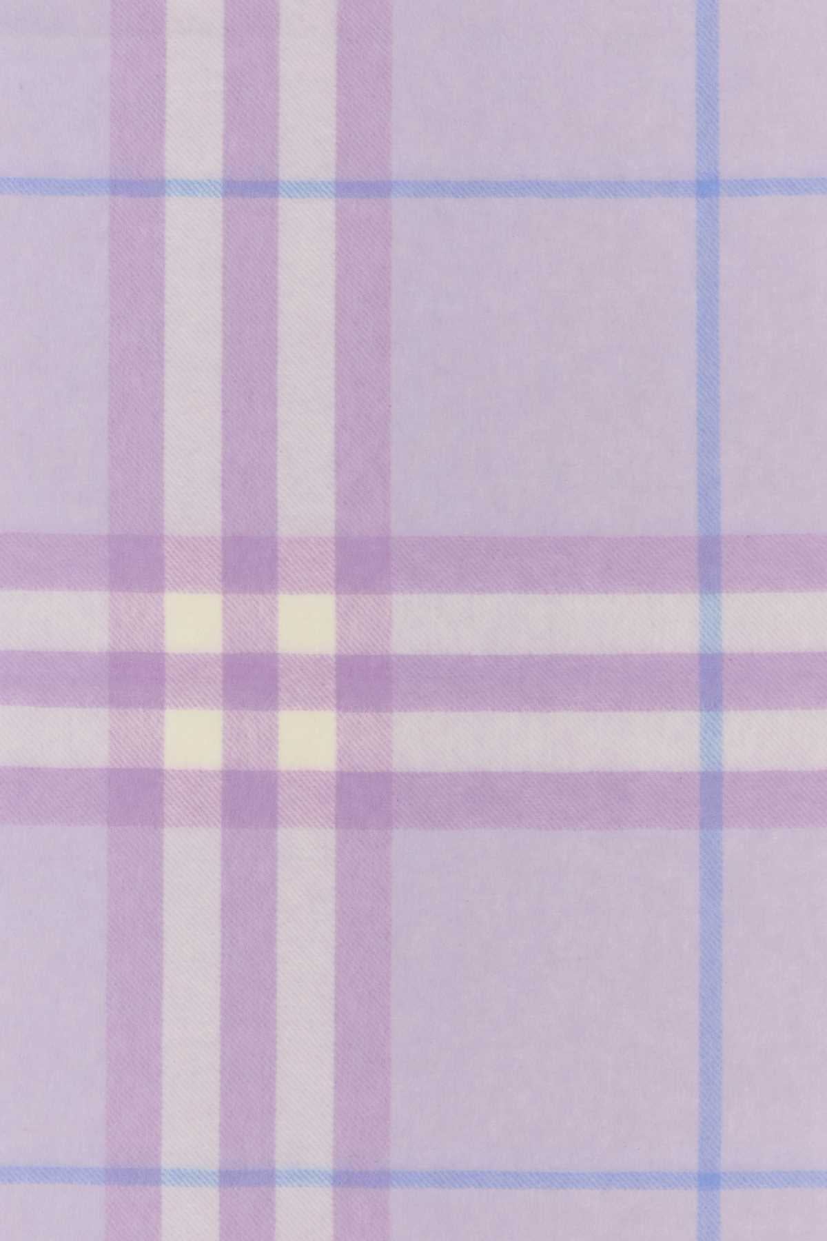 Burberry Check Wool Scarf — Purple