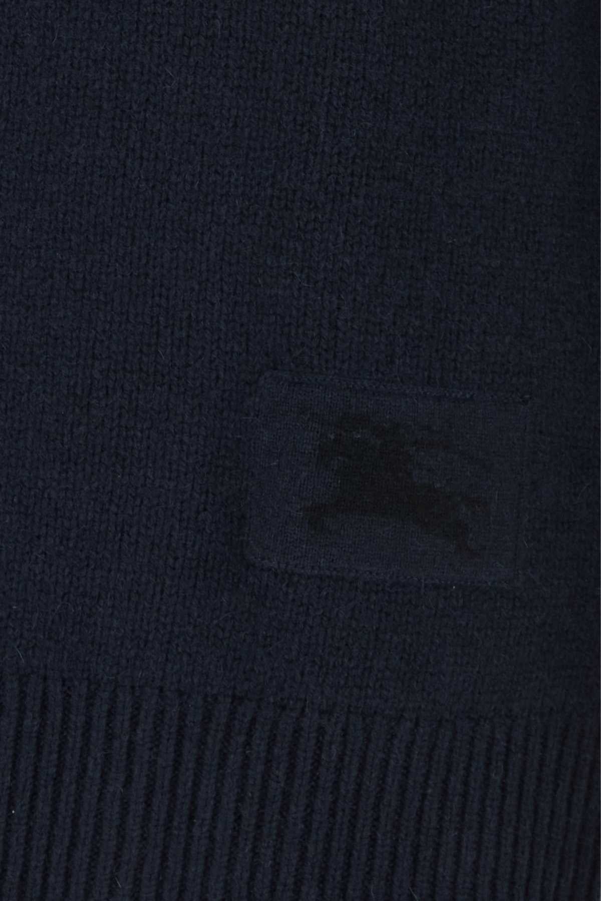 Burberry Cashmere Button-Front Cardigan — Navy