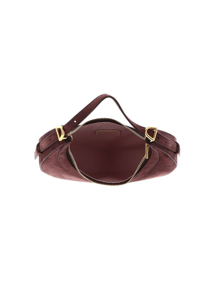 Coccinelle Suede and Leather Hobo Bag — Purple