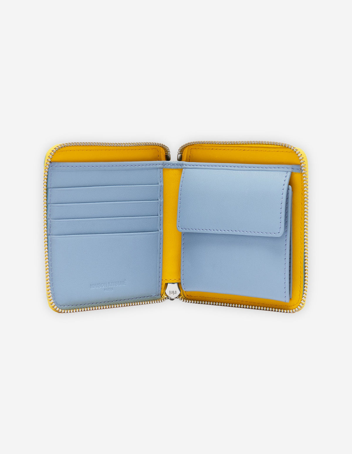 Square Zipped Wallet Khaki Grey