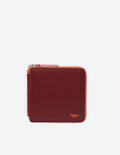 Square Zipped Wallet Wine Lees