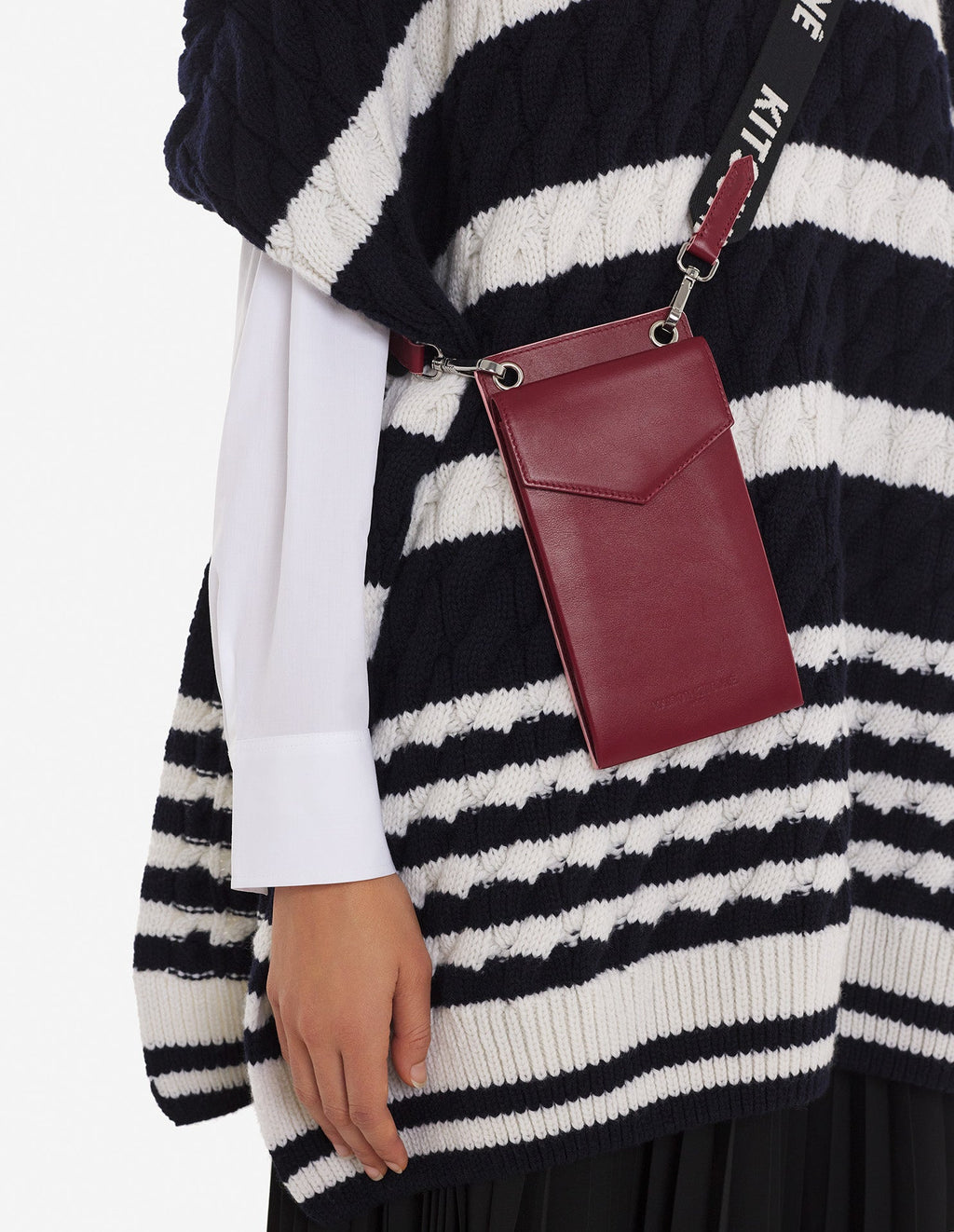 MAISON KITSUNÉ NECK POUCH WINE LEES