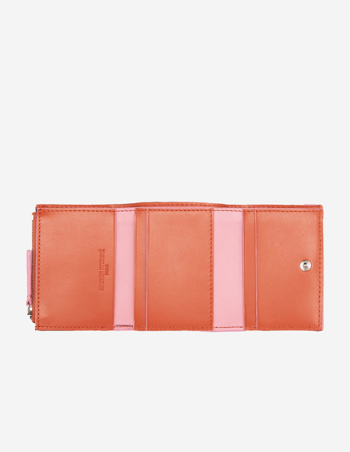MAISON KITSUNÉ <br>PROFILE FOX ULTRA COMPACT WALLET WINE LEES