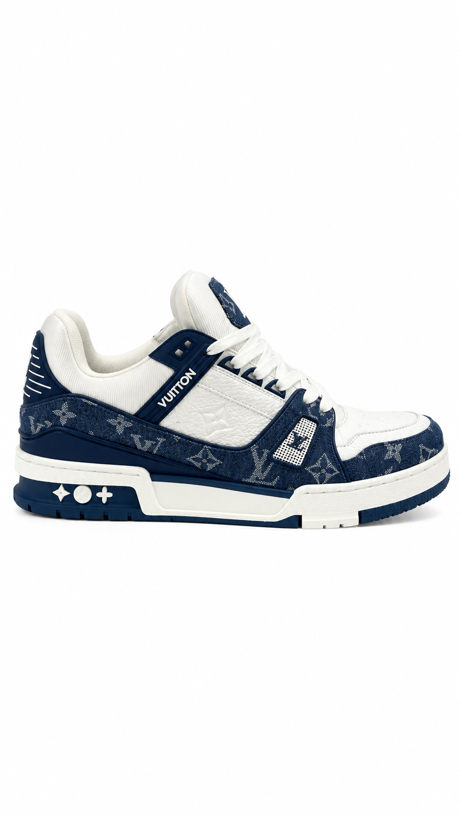 Sneakers Louis Vuitton LV Trainer Monogram Denim - Bleu - Pointure 41