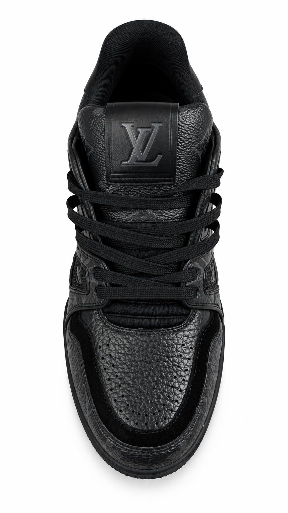 Sneakers Louis Vuitton LV Trainer Triple Black Monogram - Noir - Pointure 40
