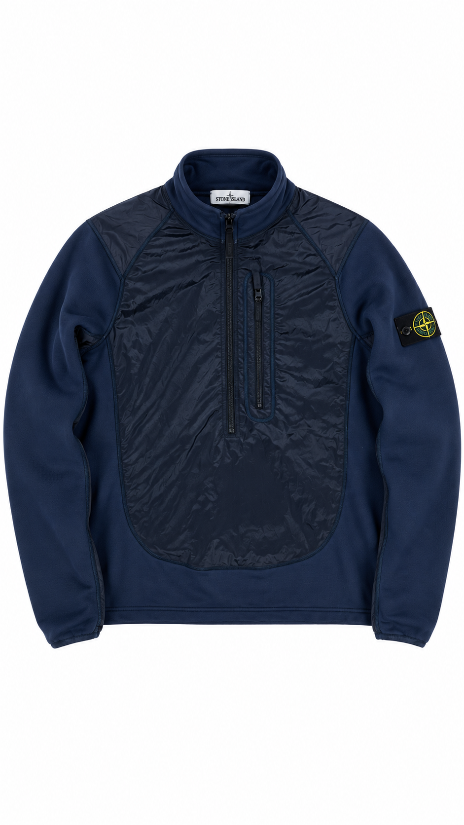 Sweat Demi-Zip Stone Island Junior Nylon Metal - Marine - Taille 14 ans