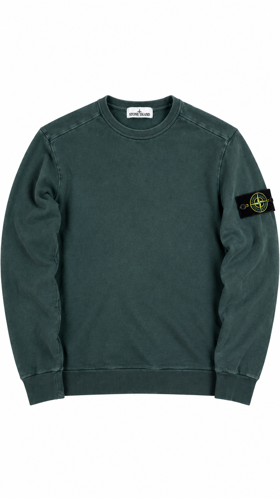 Sweat-shirt Stone Island Teinture Délavée - Vert - Taille M