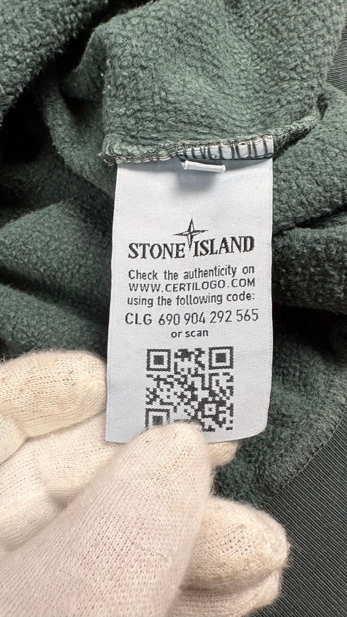 Sweat-shirt Stone Island Teinture Délavée - Vert - Taille M