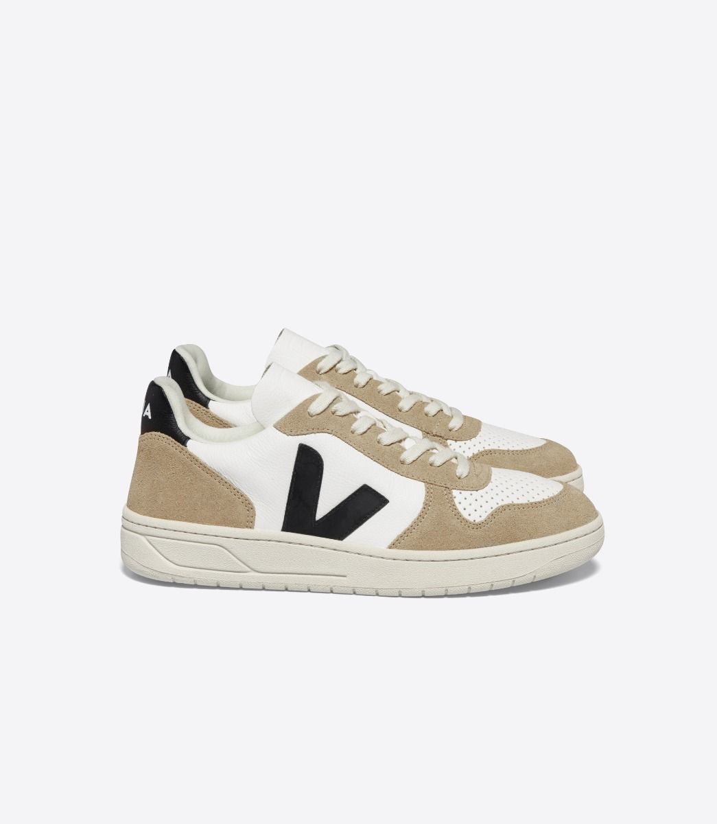 Men's V-10 Chromefree Leather White Black Sahara